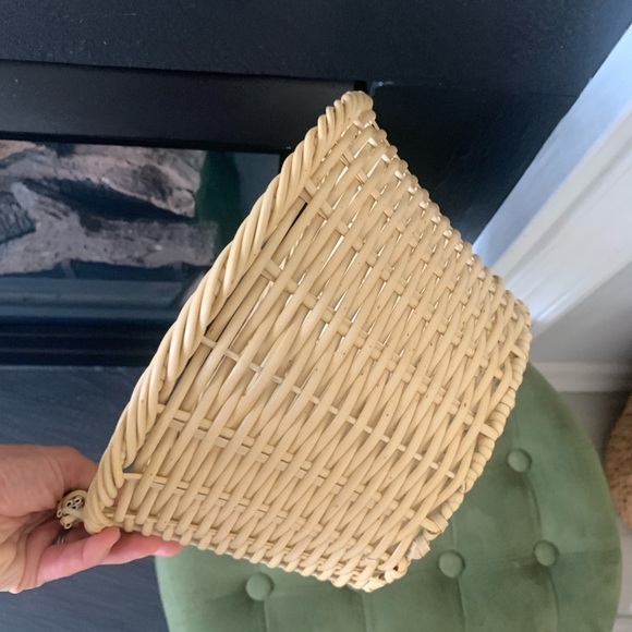 Set of two baskets with handles woven plastic home decor storage organization - Picture 6 of 6